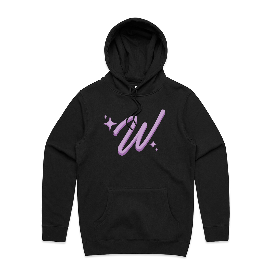 W HOODIE BLACK